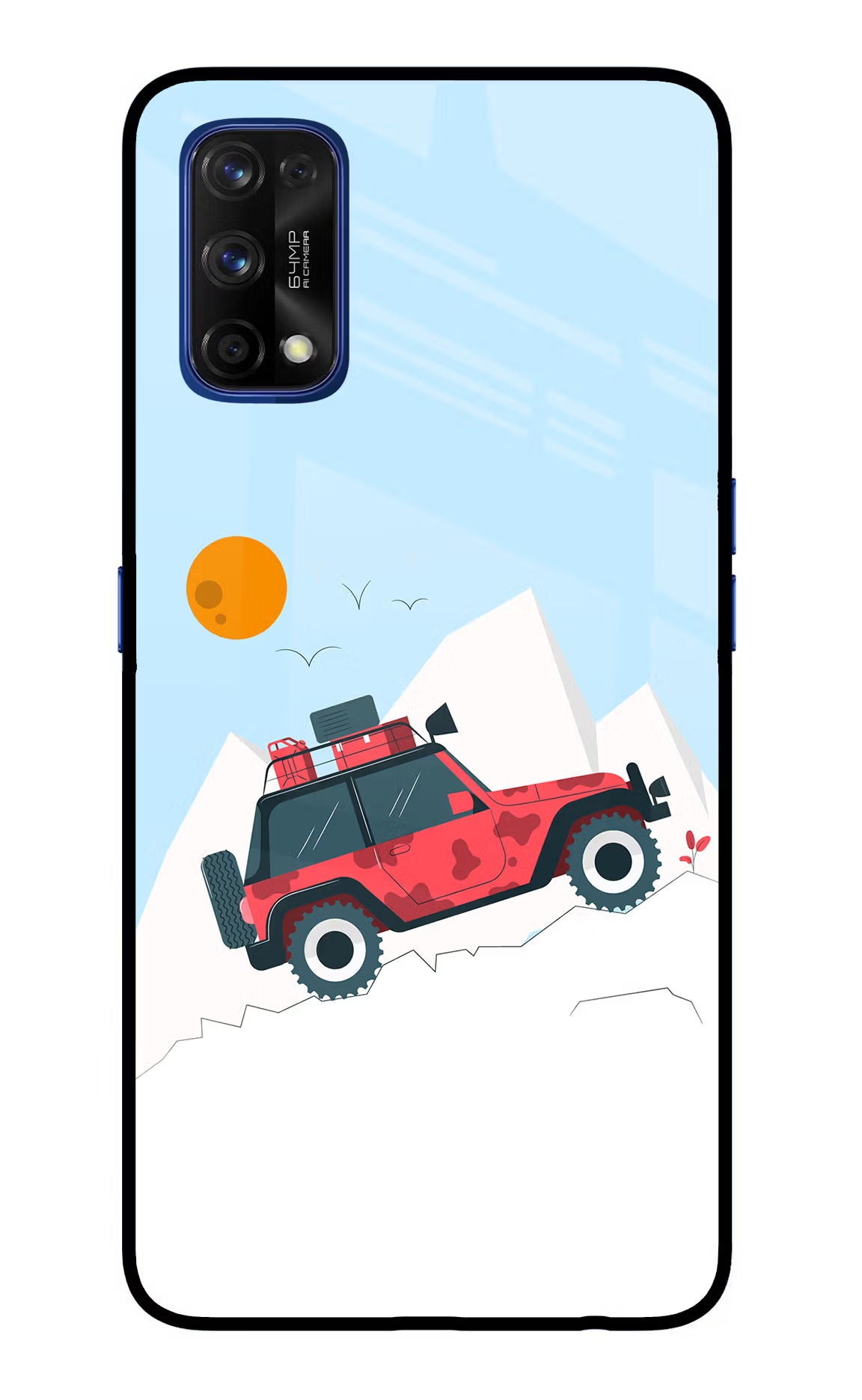 Mountain Trail Beast Realme 7 Pro Glass Case Back Cover by Casekaro