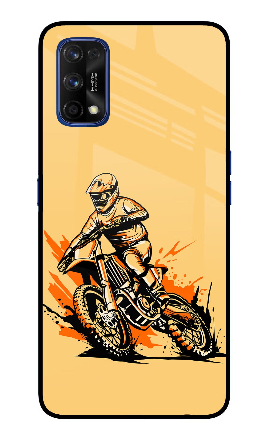 Off-Road Fury Realme 7 Pro Glass Case Back Cover by Casekaro