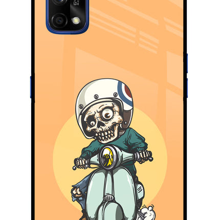 Undead Biker Realme 7 Pro Glass Case Back Cover by Casekaro
