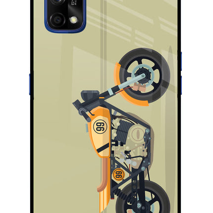 Vertical Speedster Realme 7 Pro Glass Case Back Cover by Casekaro