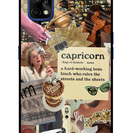 Capricorn Zodiac Realme 7 Pro Glass Case Back Cover by Casekaro