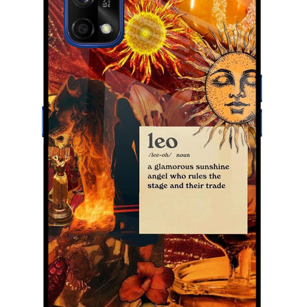 Leo Zodiac Realme 7 Pro Glass Case Back Cover by Casekaro