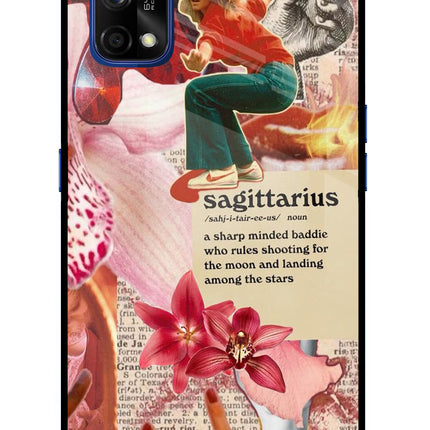 Sagittarius Zodiac Realme 7 Pro Glass Case Back Cover by Casekaro