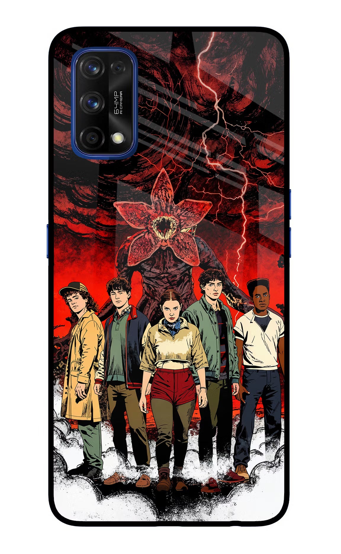 Ordinary Things Characters Realme 7 Pro Glass Case Back Cover by Casekaro