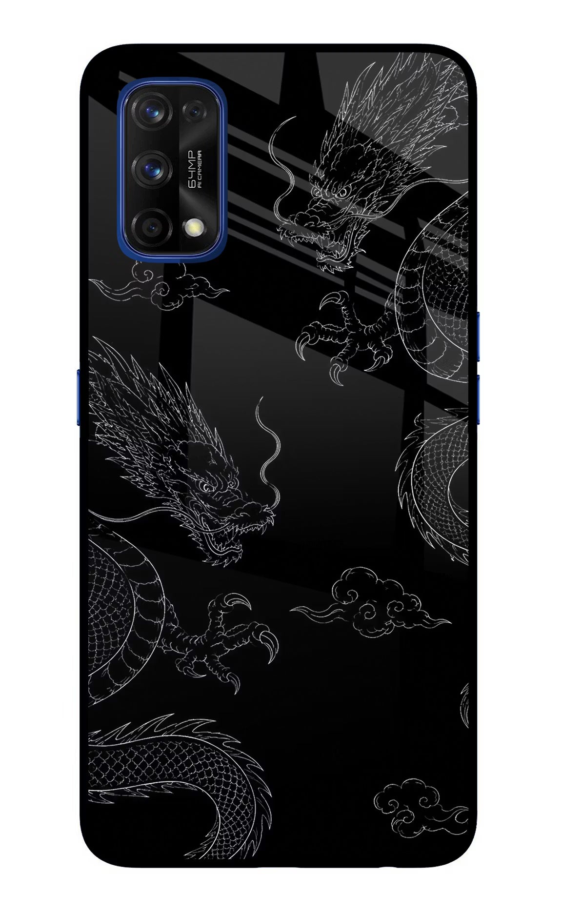 Twin Dragons Realme 7 Pro Glass Case Back Cover by Casekaro