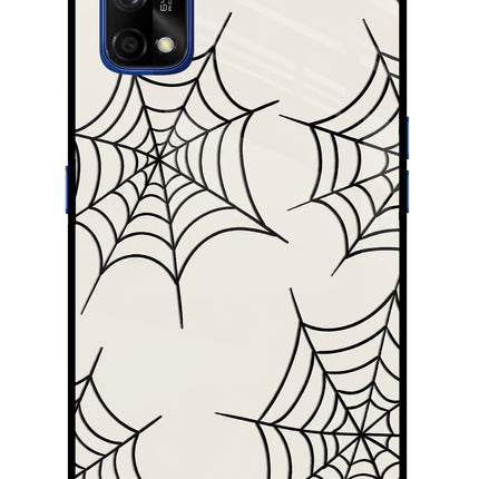 Spider Web Realme 7 Pro Glass Case Back Cover by Casekaro