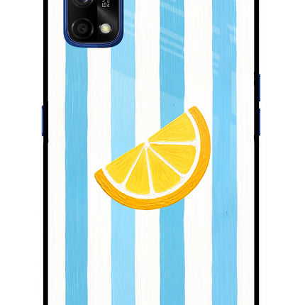 Summer Lemon Realme 7 Pro Glass Case Back Cover by Casekaro