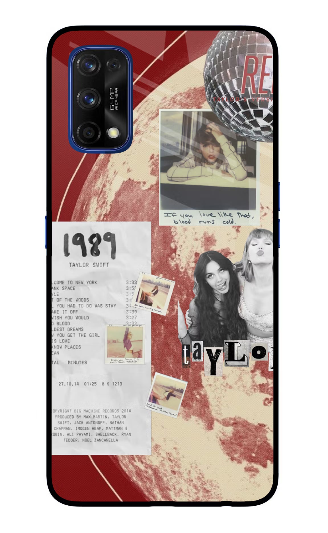 Taylor Swift Realme 7 Pro Glass Case Back Cover by Casekaro