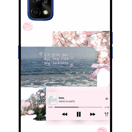 Wave to earth Realme 7 Pro Glass Case Back Cover by Casekaro