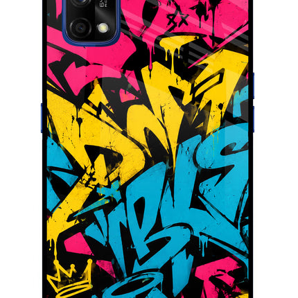 Graffiti Vibe Realme 7 Pro Glass Case Back Cover by Casekaro