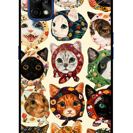 Cool Cat Realme 7 Pro Glass Case Back Cover by Casekaro
