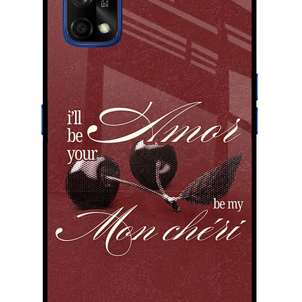 Velvet Cherry Realme 7 Pro Glass Case Back Cover by Casekaro