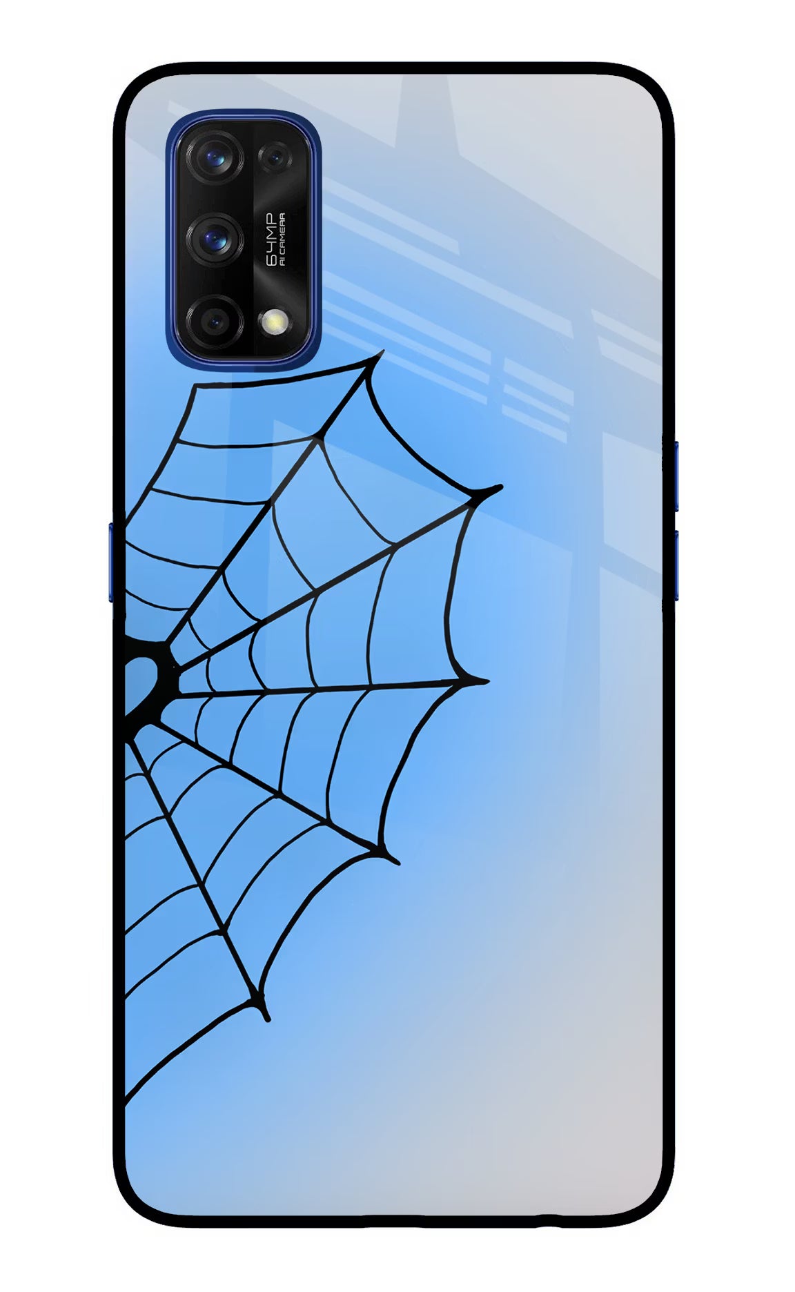 Blue Web Realme 7 Pro Glass Case