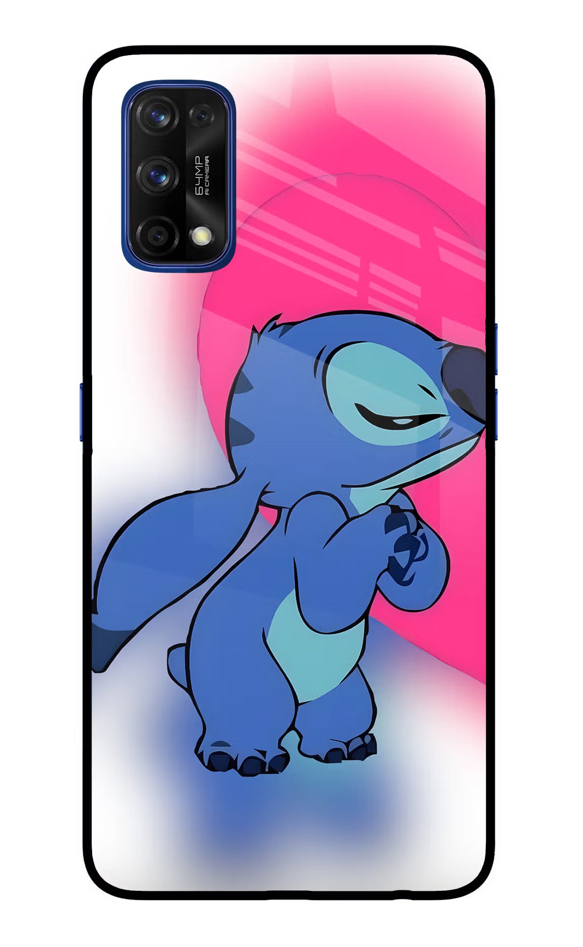Stitch Hug Realme 7 Pro Glass Case