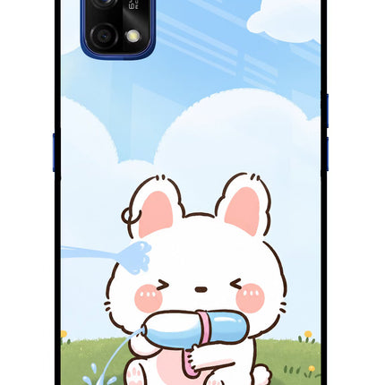 Bunny Treat Realme 7 Pro Glass Case Back Cover by Casekaro