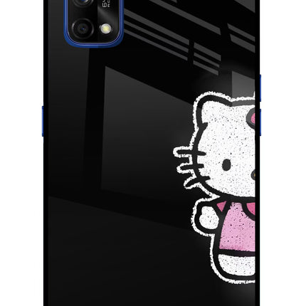 Kitty Charm Realme 7 Pro Glass Case Back Cover by Casekaro