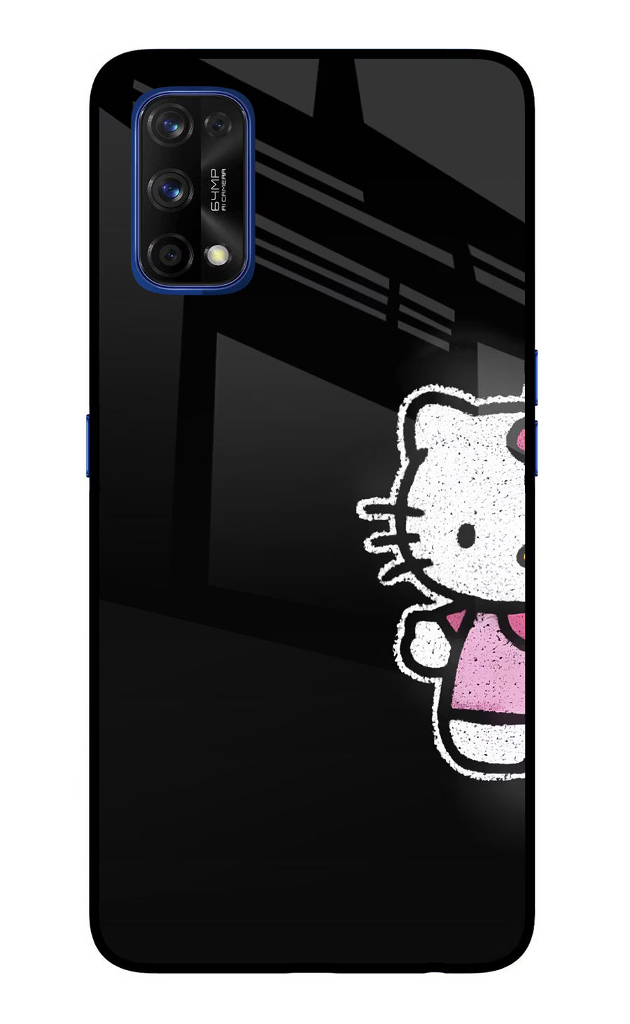 Kitty Charm Realme 7 Pro Back Cover, Glass case