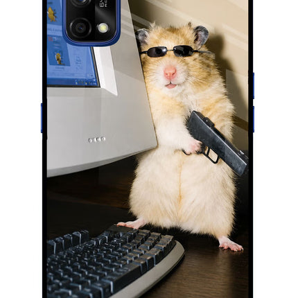 Hacker Hamster Realme 7 Pro Glass Case Back Cover by Casekaro
