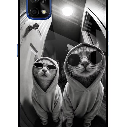 Hood Cats Realme 7 Pro Glass Case Back Cover by Casekaro