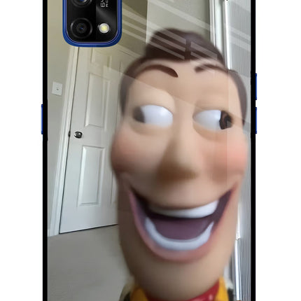 Side Eye Woody Realme 7 Pro Glass Case Back Cover by Casekaro