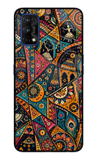 Folk Print Realme 7 Pro Glass Case