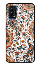 White Mayura Realme 7 Pro Glass Case