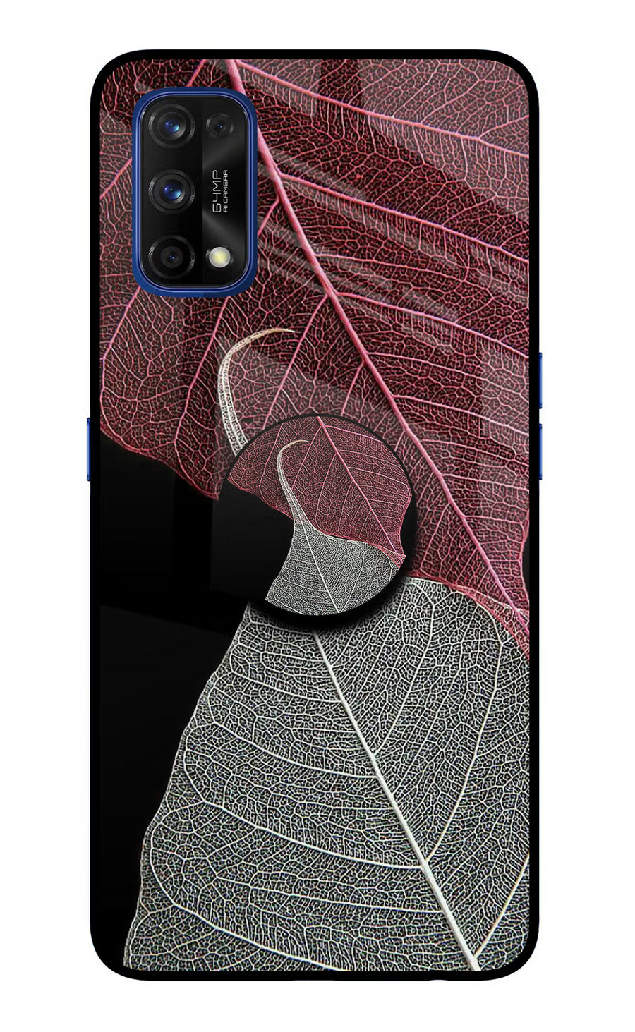 Leaf Pattern Realme 7 Pro Pop Case, Glass case