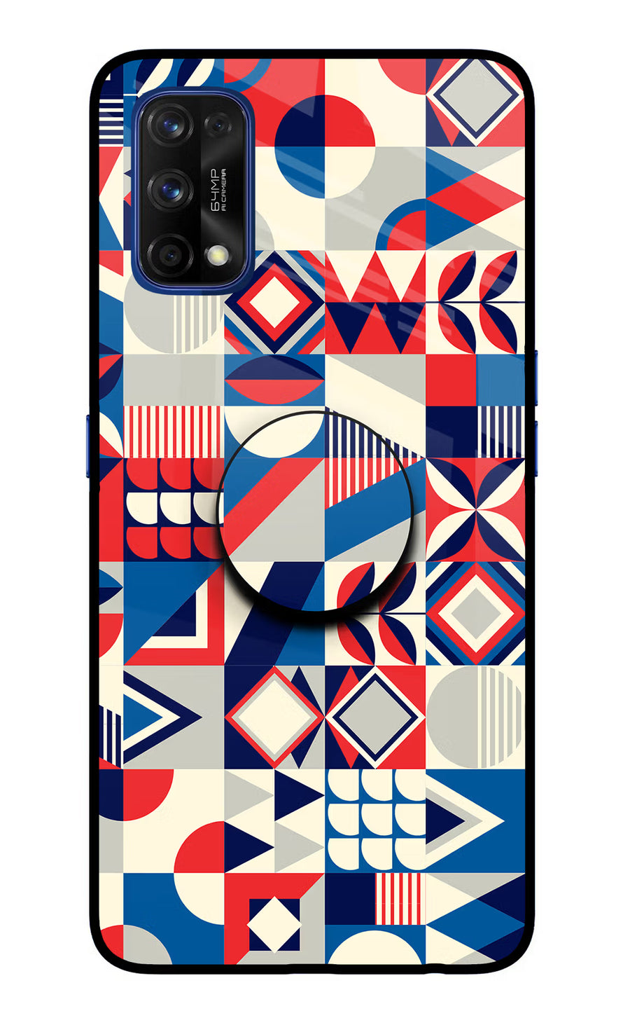 Colorful Pattern Realme 7 Pro Pop Case, Glass case