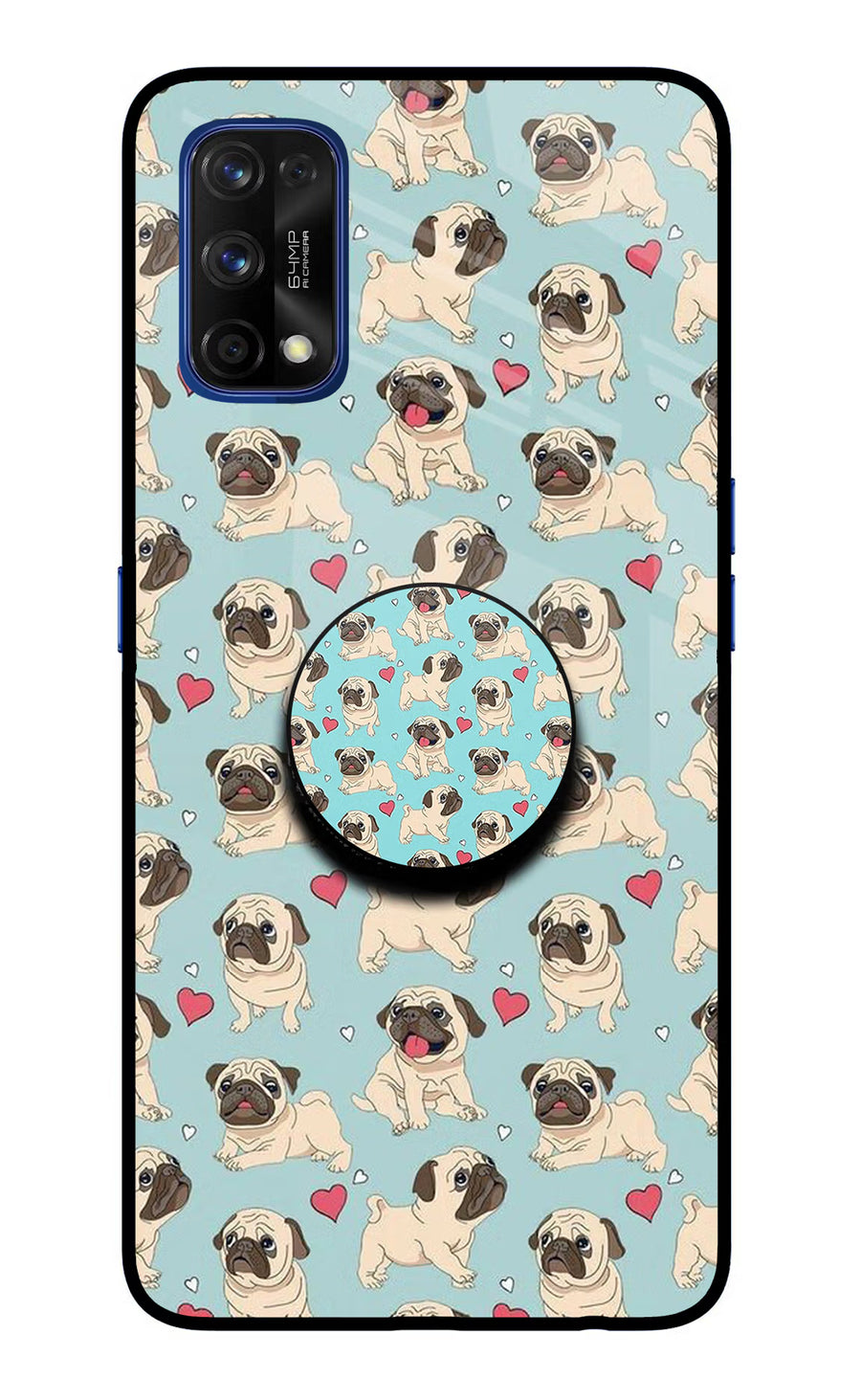 Pug Dog Realme 7 Pro Pop Case, Glass case