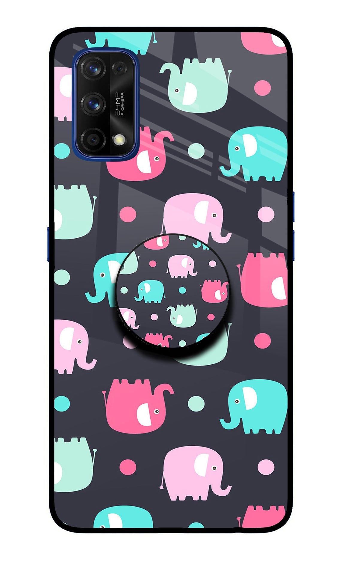 Baby Elephants Realme 7 Pro Glass Case