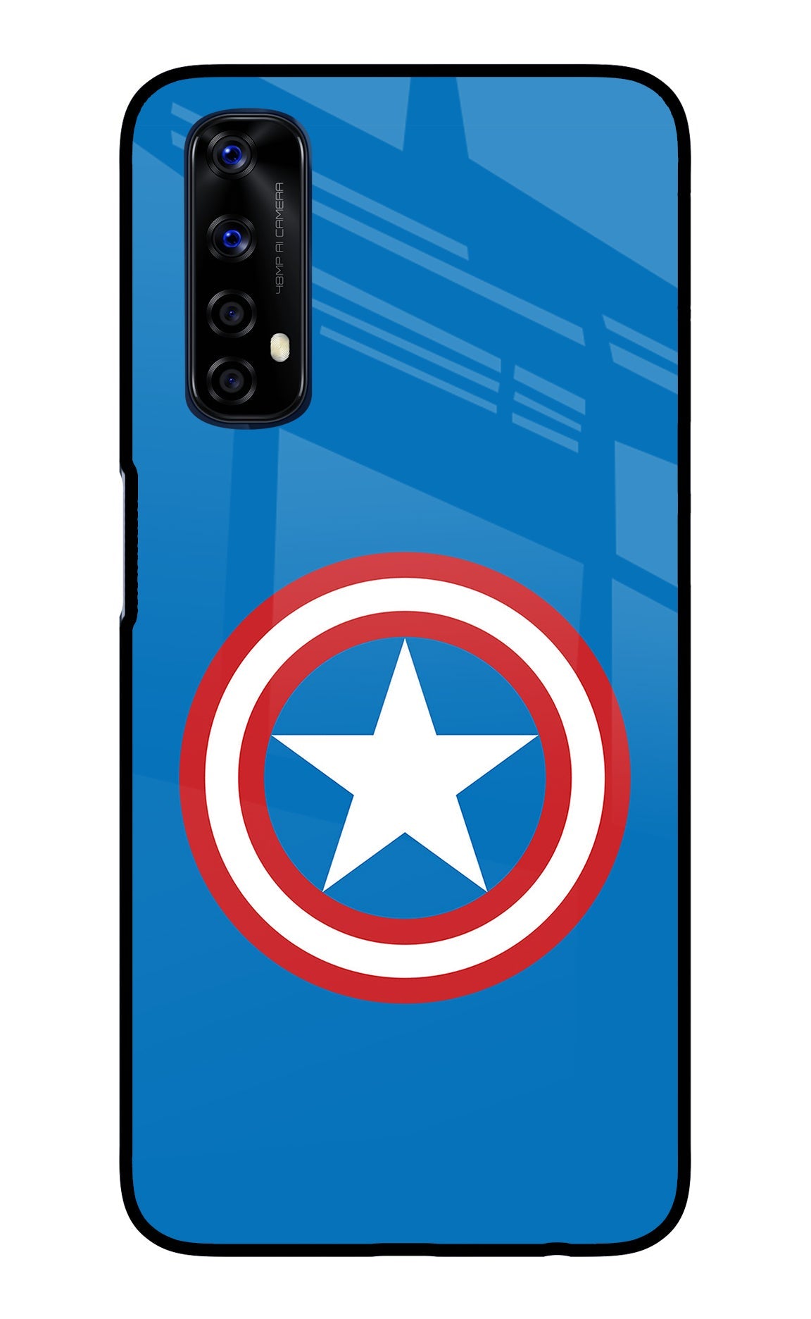 Captain America Logo Realme 7/Narzo 20 Pro Glass Case