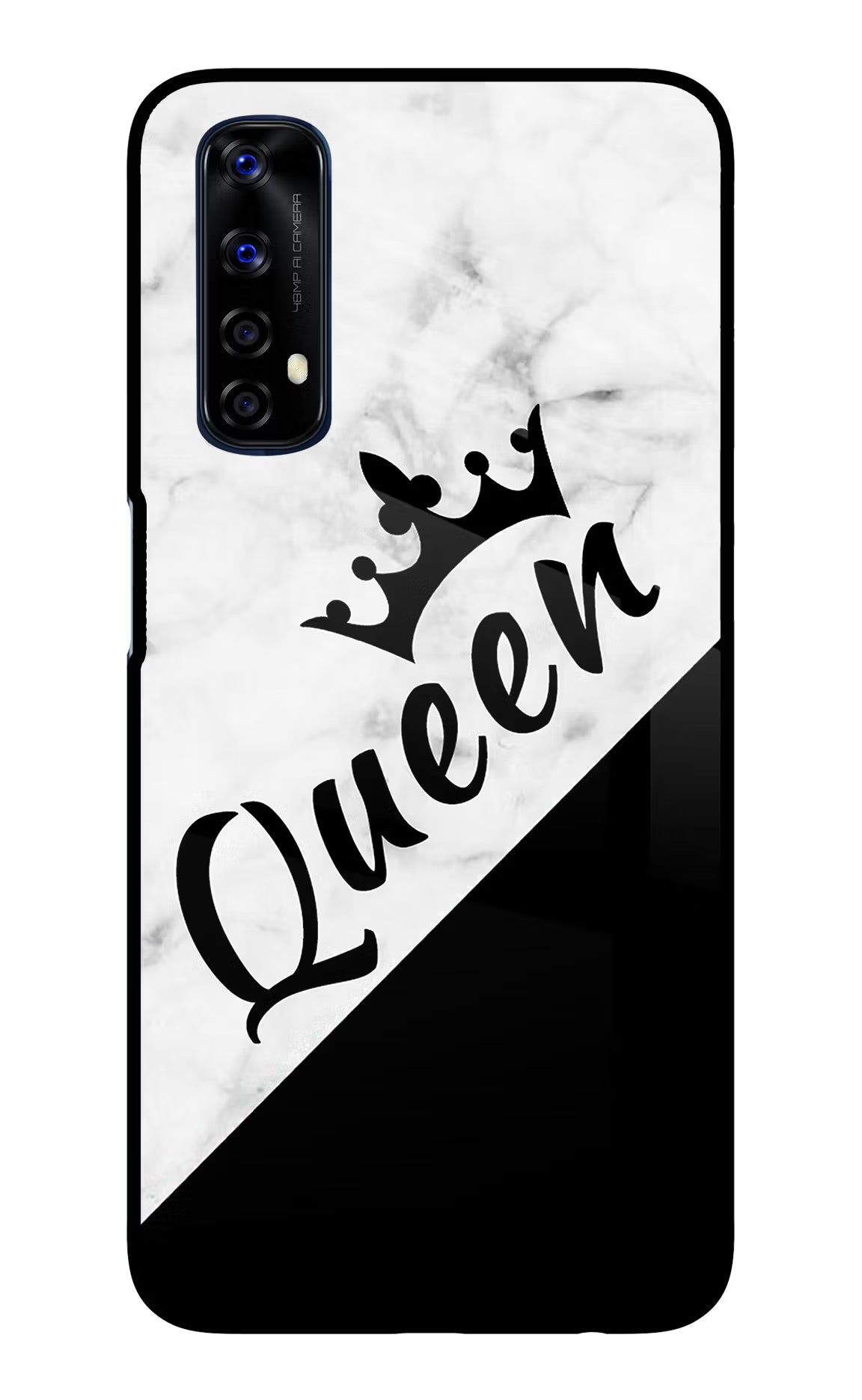 Queen Realme 7/Narzo 20 Pro Glass Case Back Cover by Casekaro