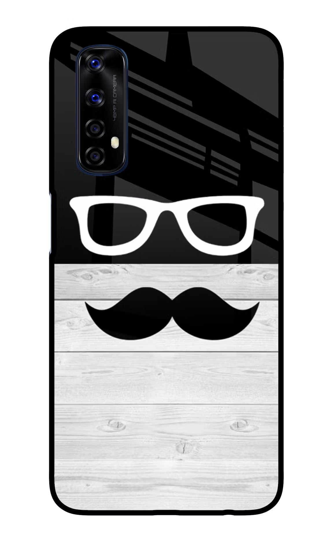 Mustache Realme 7/Narzo 20 Pro Glass Case Back Cover by Casekaro