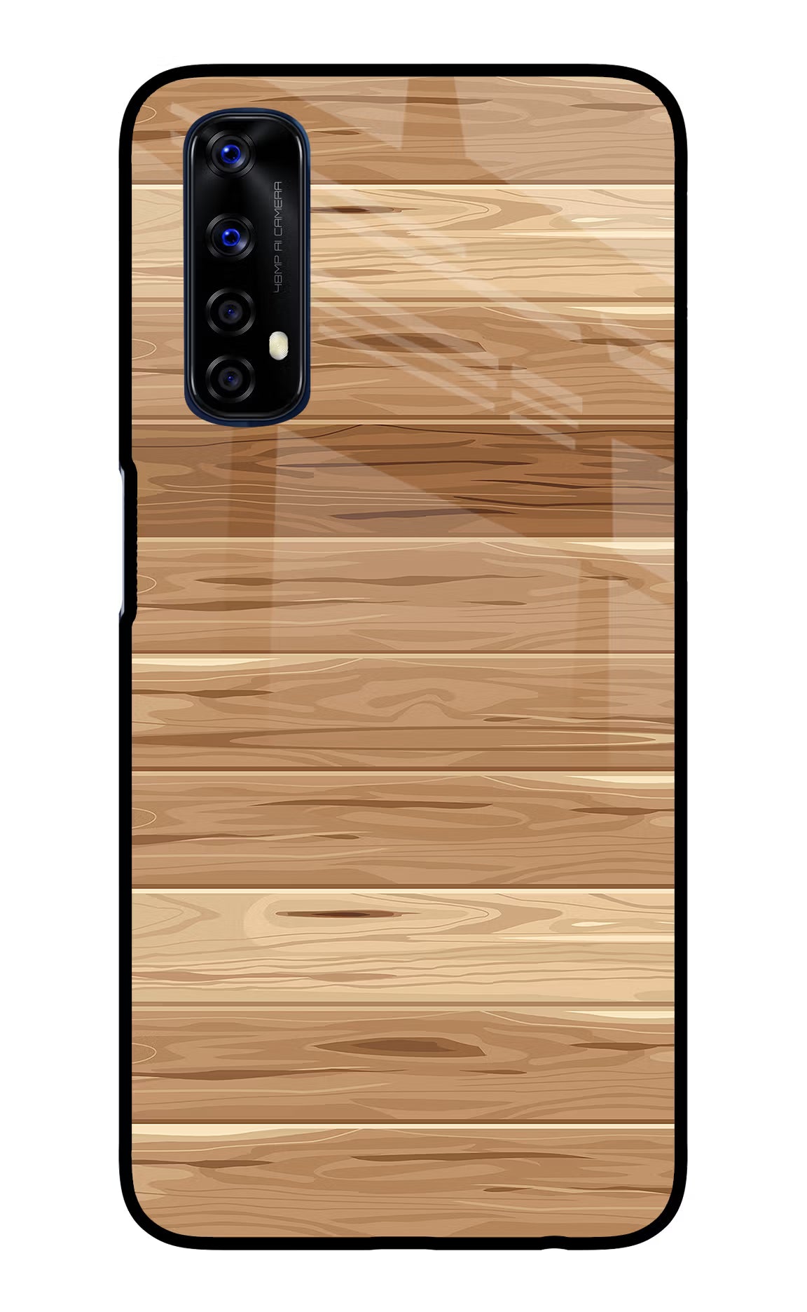 Wooden Vector Realme 7/Narzo 20 Pro Glass Case