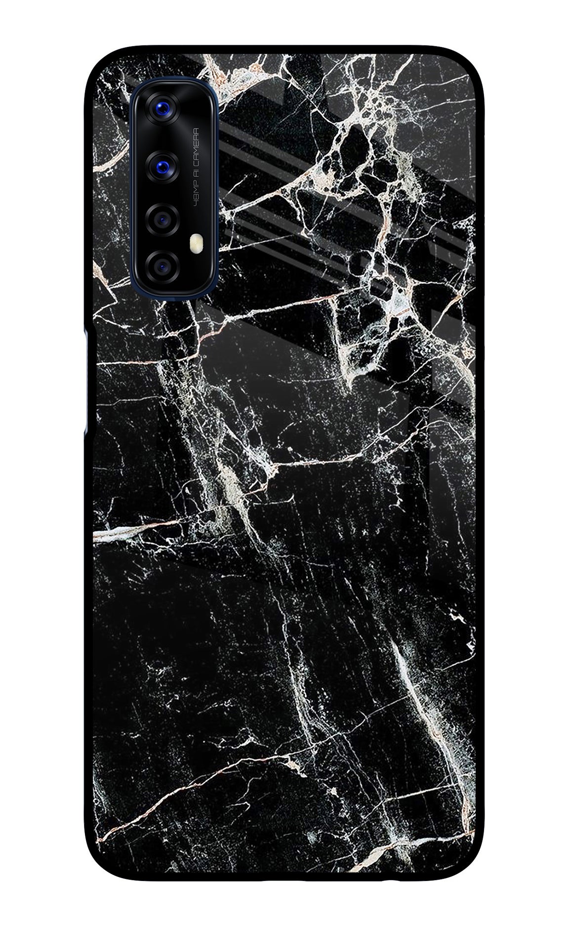 Black Marble Texture Realme 7/Narzo 20 Pro Glass Case