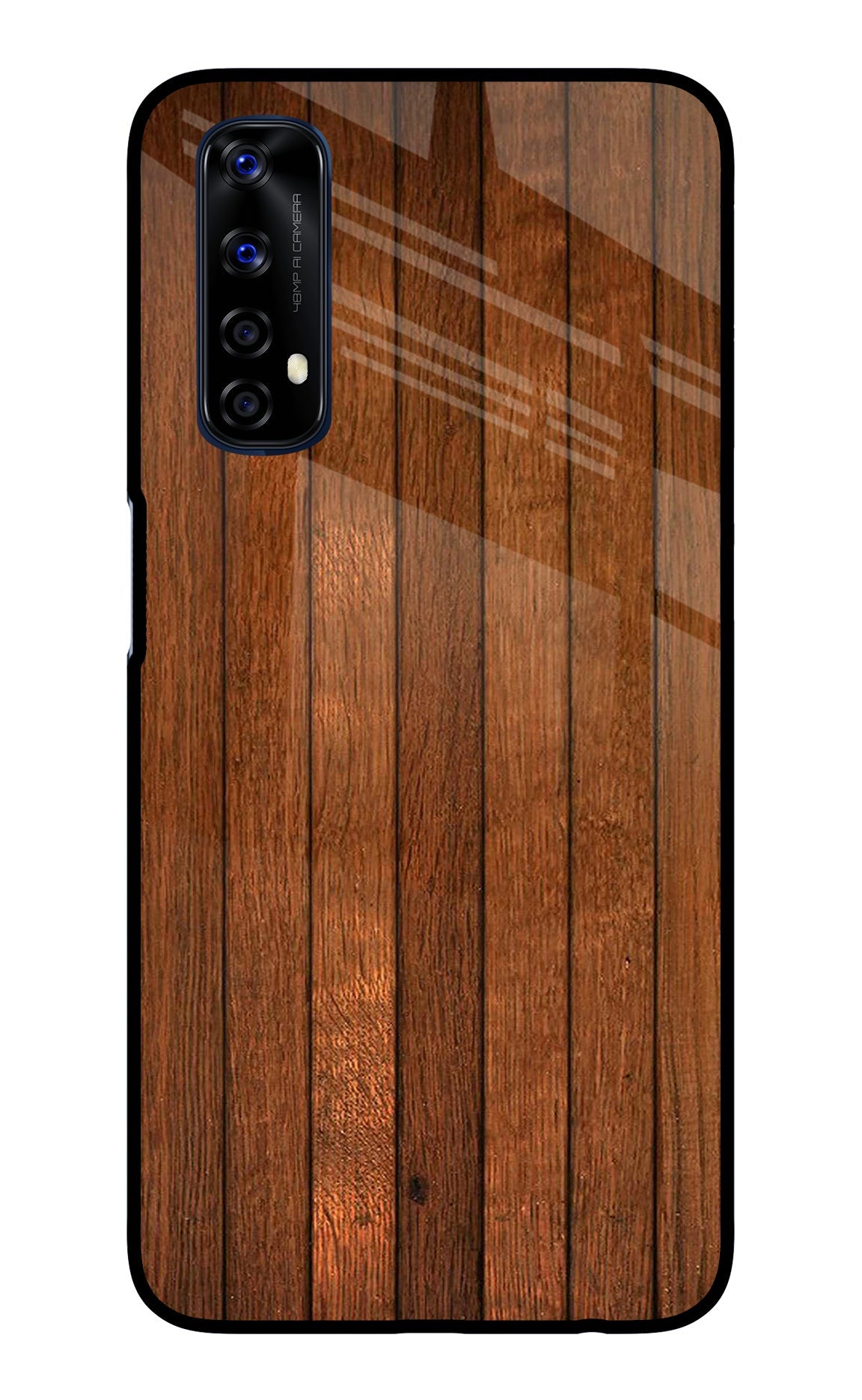 Wooden Artwork Bands Realme 7/Narzo 20 Pro Glass Case