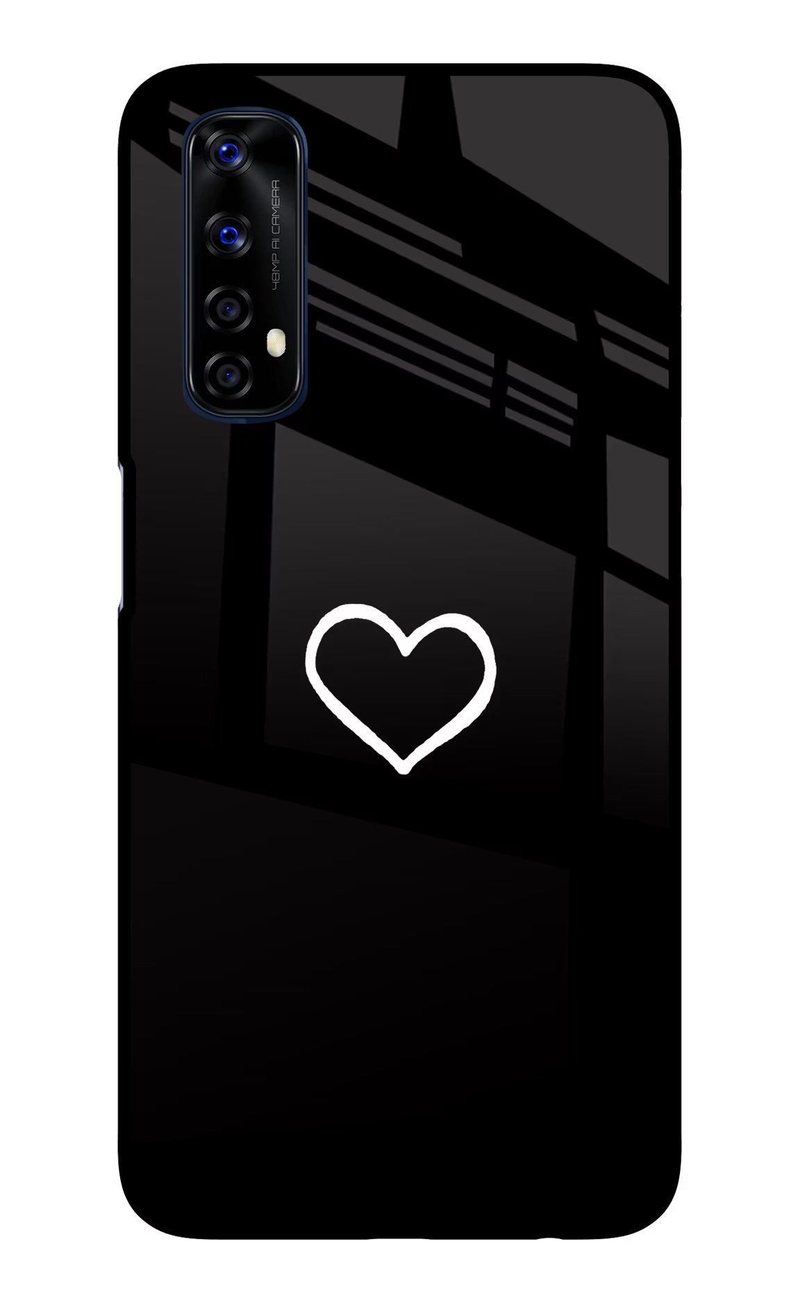 Heart Realme 7/Narzo 20 Pro Glass Case Back Cover by Casekaro