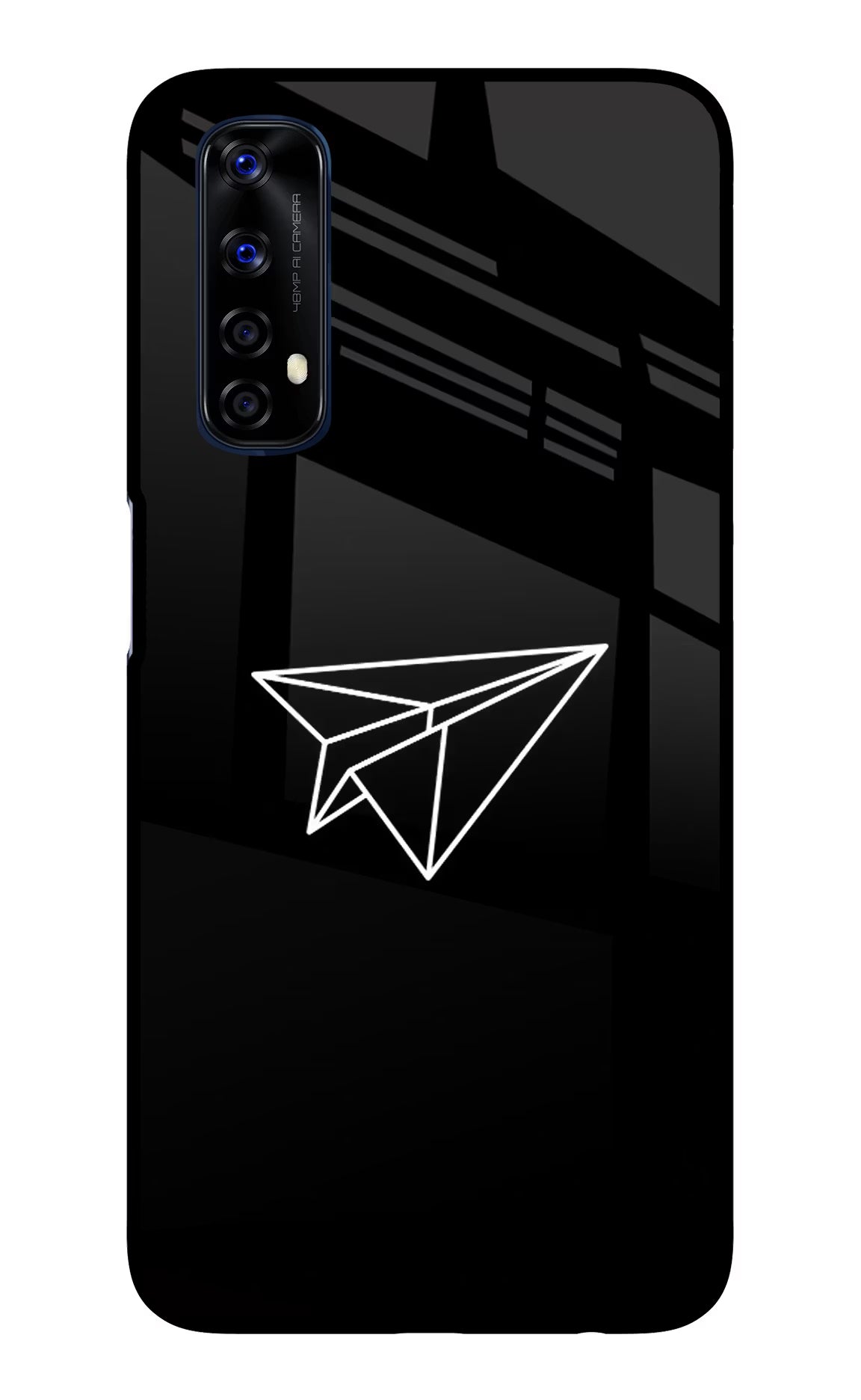 Paper Plane White Realme 7/Narzo 20 Pro Glass Case Back Cover by Casekaro