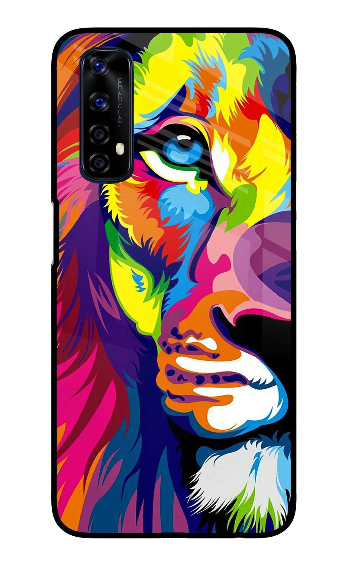 Lion Half Face Realme 7/Narzo 20 Pro Back Cover