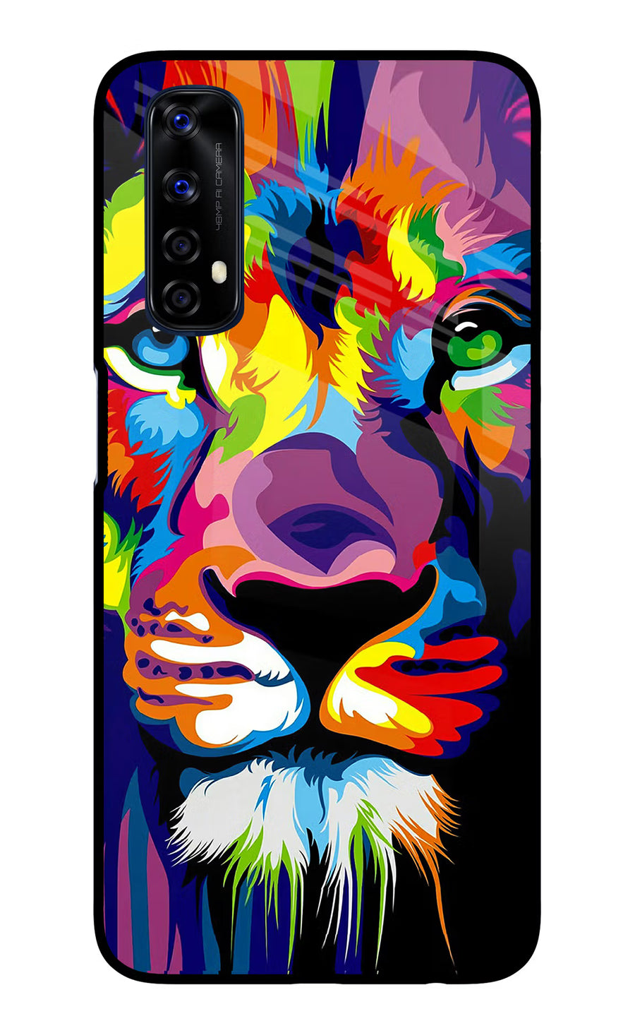 Lion Realme 7/Narzo 20 Pro Back Cover, Glass case