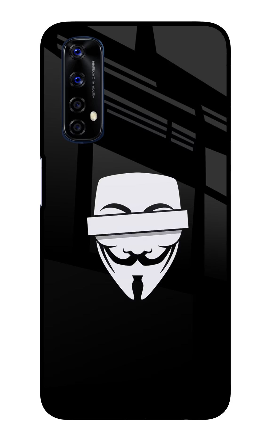 Anonymous Face Realme 7/Narzo 20 Pro Glass Case Back Cover by Casekaro
