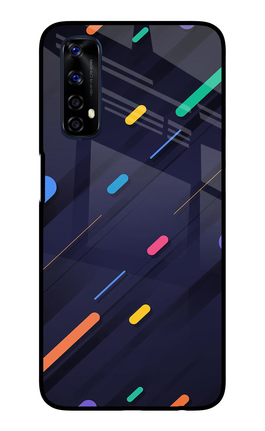 Abstract Design Realme 7/Narzo 20 Pro Back Cover, Glass case