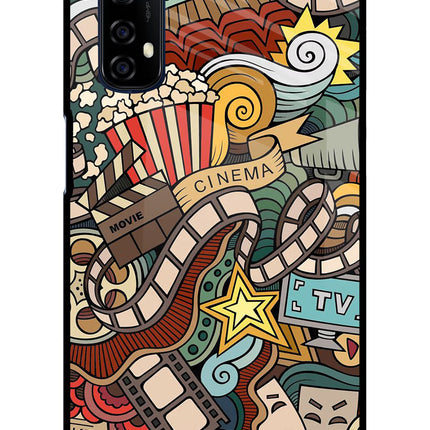 Cinema Abstract Realme 7/Narzo 20 Pro Glass Case Back Cover by Casekaro