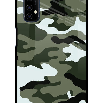 Camouflage Realme 7/Narzo 20 Pro Glass Case Back Cover by Casekaro