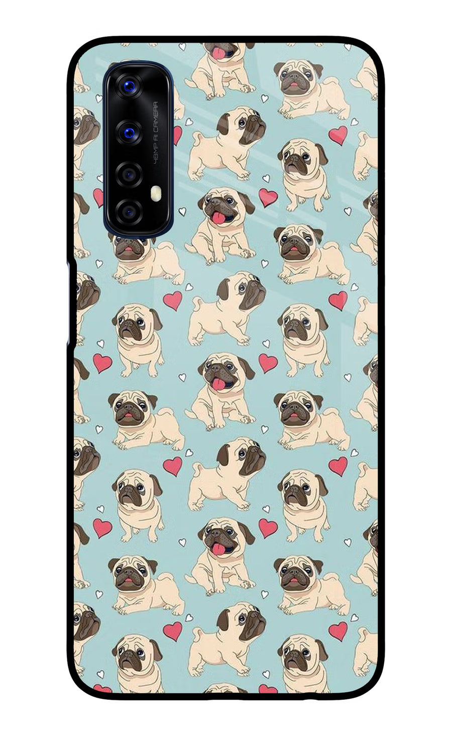 Pug Dog Realme 7/Narzo 20 Pro Back Cover, Glass case