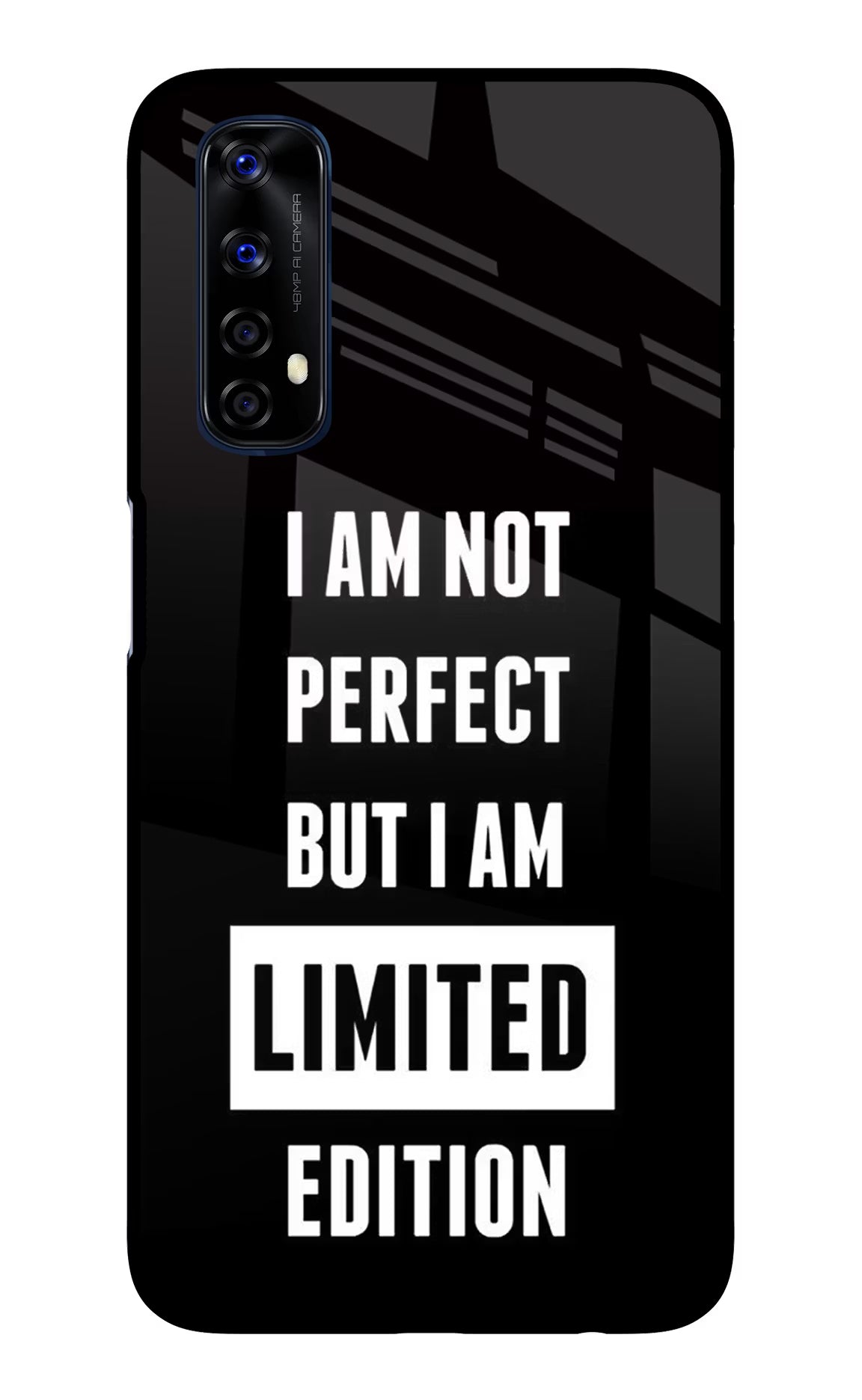 I Am Not Perfect But I Am Limited Edition Realme 7/Narzo 20 Pro Glass Case Back Cover by Casekaro
