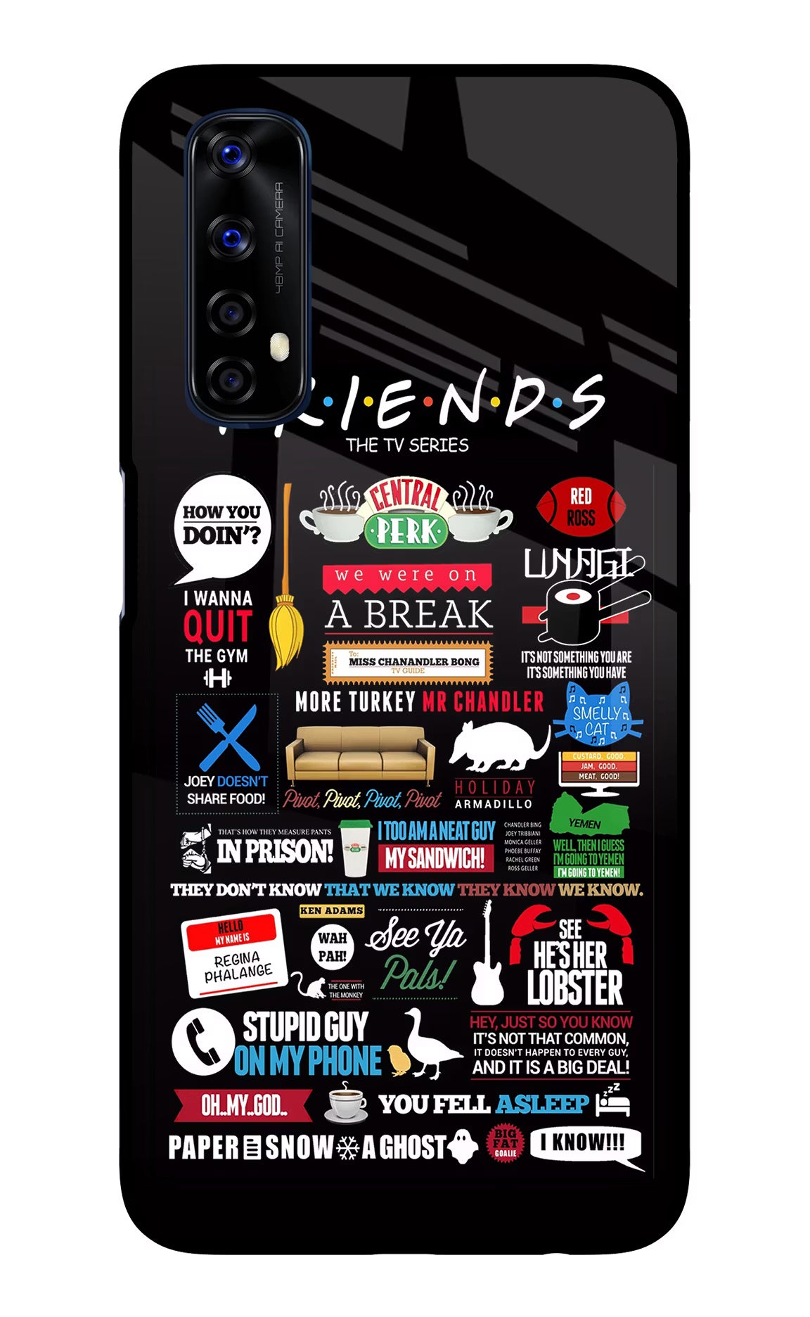 FRIENDS Realme 7/Narzo 20 Pro Glass Case Back Cover by Casekaro