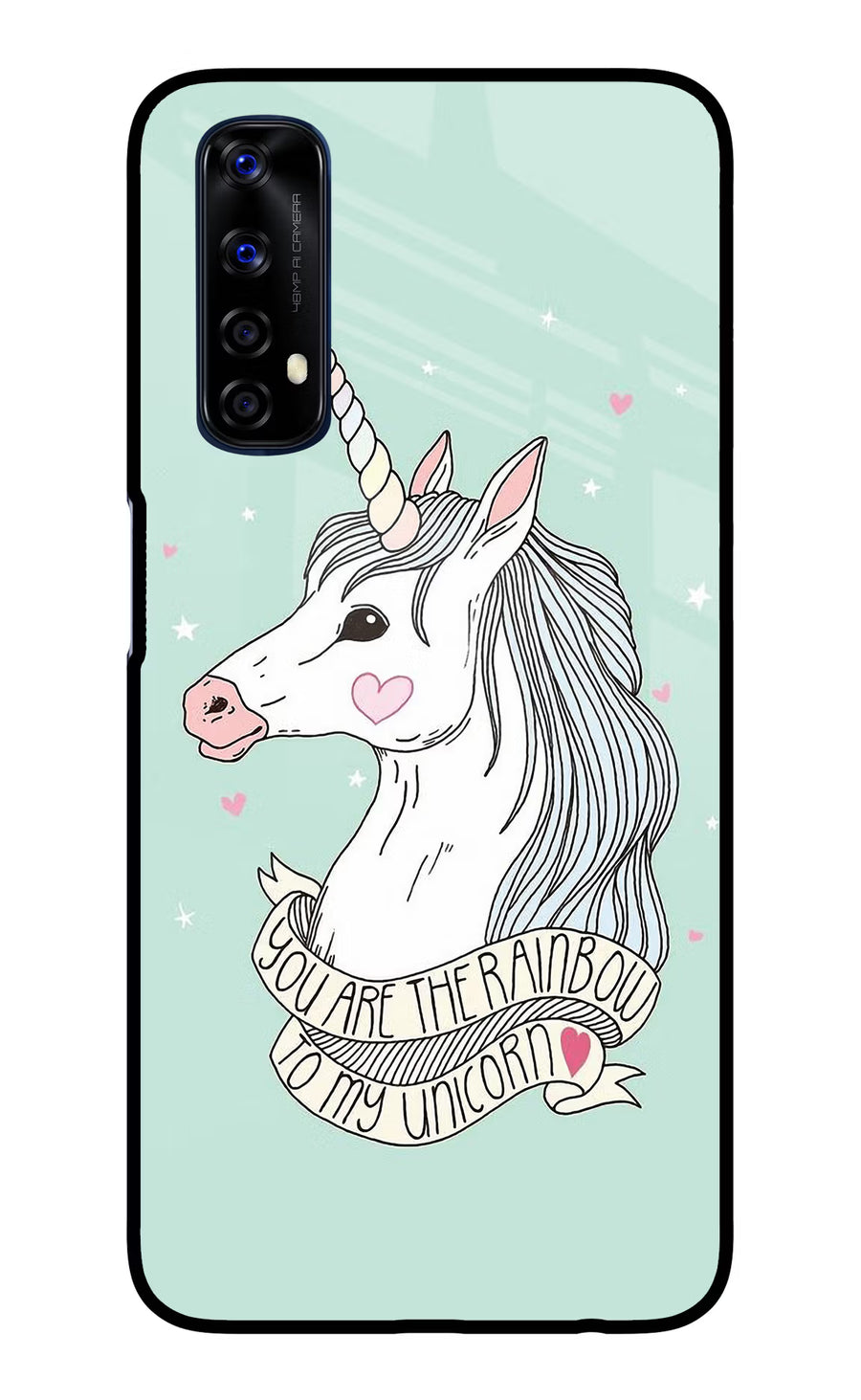 Unicorn Wallpaper Realme 7/Narzo 20 Pro Back Cover, Glass case