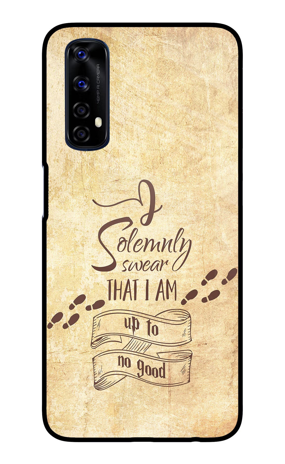 I Solemnly swear that i up to no good Realme 7/Narzo 20 Pro Glass Case Back Cover by Casekaro
