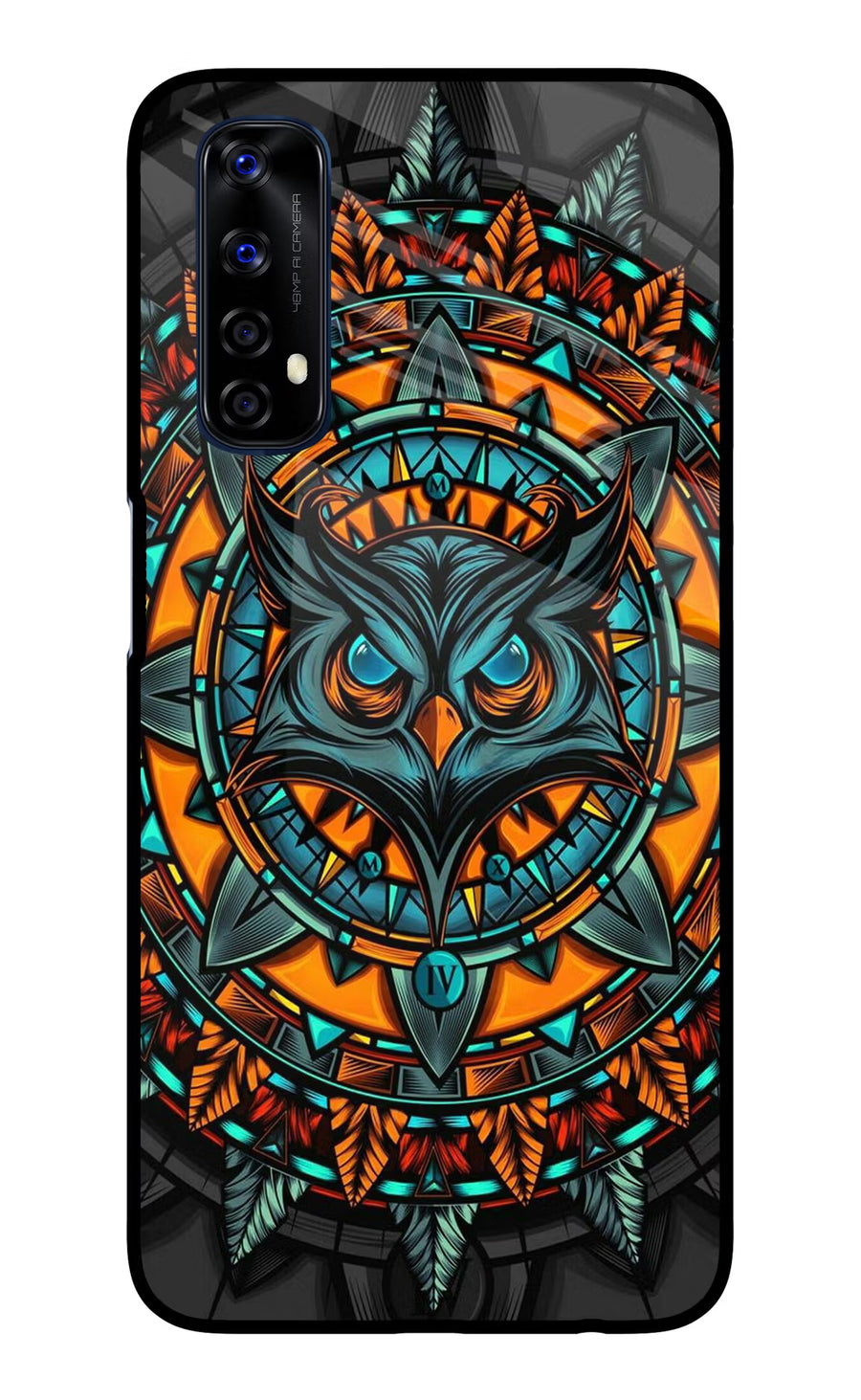 Angry Owl Art Realme 7/Narzo 20 Pro Back Cover, Glass case